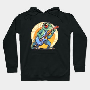 Chameleon Plays the Guitar Hoodie